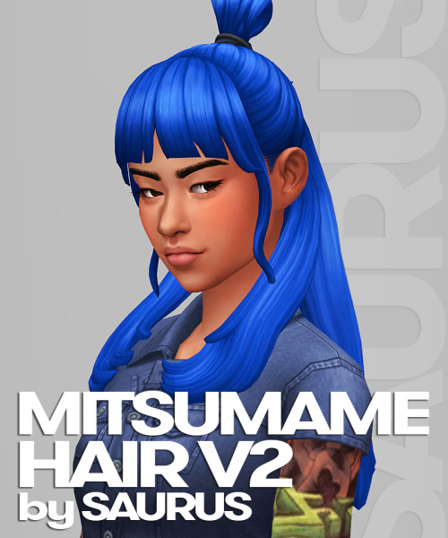 saurussims:✨Mitsumame Hairs by Saurus✨Sorry for the delay, many moons were spent on the UV map Versi