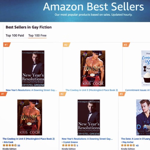 My bodyguard gay romance NEW YEAR&rsquo;S RESOLUTIONS is a #1 Bestseller in Free Gay Fiction on Amaz