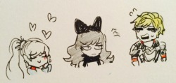 Blake: grrrrr Weiss: oooo blake~ Jaune: why