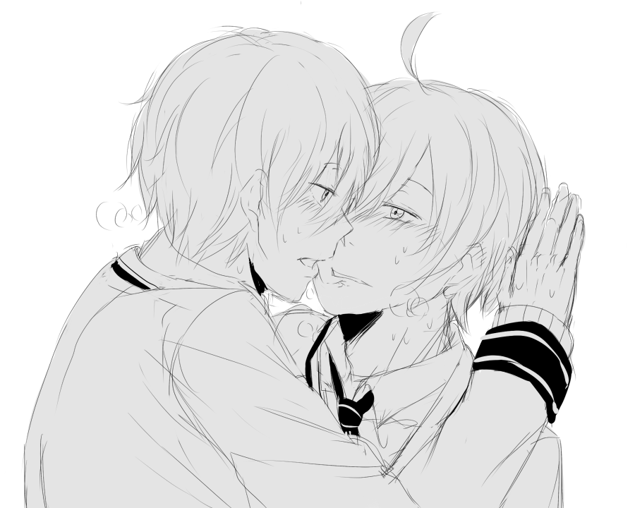 shuuennoshiori:  a-ya and c-ta making out  why can i only draw these things when