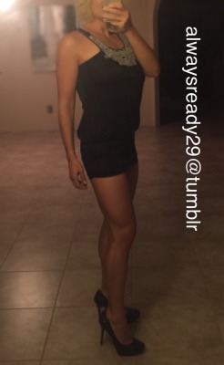 alwaysready29:  dinoballer:  alwaysready29:  With hubby back in town tomorrow ✈️ I get one last night out with the girls (for awhile) 💃💃🍷…. Mission for tonight 😳😈 -UNFORGETTABLE -  @alwaysready29 simply stunning! 😍  Thank you!!