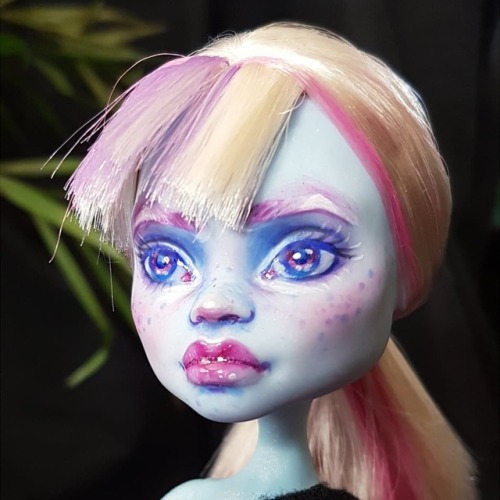Some repainted dolls I have up in my shop! Repainted monster high, glossed eyes and lips, styled hai