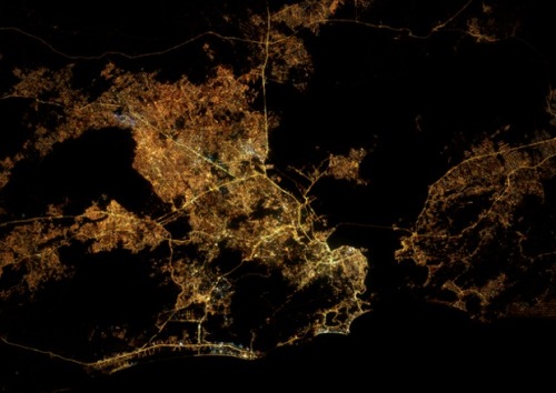 These high-quality images may look like photographs of world cities at night taken by astronauts fro