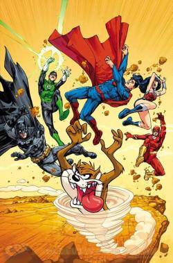 bear1na:  JLA #6 Looney Tunes variant cover