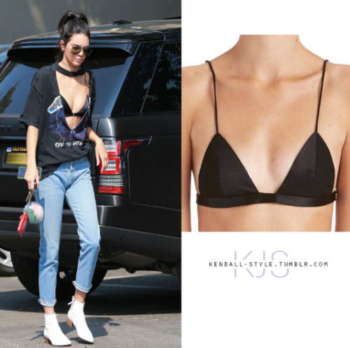 August 25, 2016-Kendall was spotted in Beverly Hills. She wore Nyx Satin Bra  Are You Am I for $149
