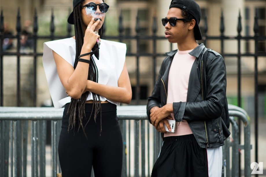 mr-vogue:  c-h-a-r-m-a-n-t:  Laetitia Gimenex and Sebastian Iconesco  More street-style here!