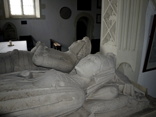 Tomb effigies of Sir Philip Thornbury and his wife Margaret, 1457