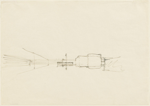 sixtensason:  Ludwig Mies van der Rohe, Courthouse Interior: Perspective Sketch,