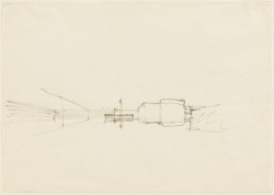 Sixtensason:  Ludwig Mies Van Der Rohe, Courthouse Interior: Perspective Sketch,