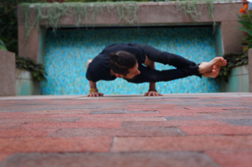 Playing yoga at the Smithsonian. 8-Angle and Grasshopper Model : Adrian HummellPhoto : Amanda D