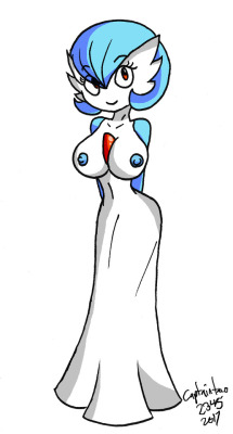 Shiny Gardevoir with some big ol’ tiddies. I know Pokemon isn’t