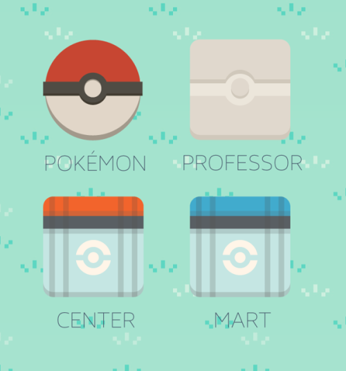 dotcore:Pokémon App Icons.by Gab Madrid.Check out the artist’s Tumblr.