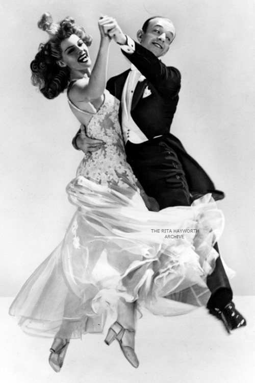 theritahaywortharchive: Fred Astaire and Rita Hayworth in a publicity photo for You Were Never Lovel