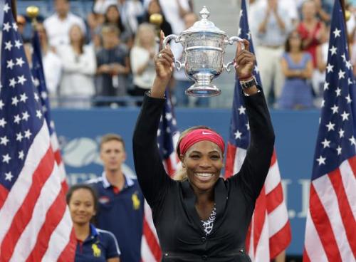 the-goddamazon:  gradientlair:  Serena Williams Wins 2014 U.S. Open Title and 18th Grand Slam Title Serena Williams beat Caroline Wozniacki, 6-3, 6-3, at the 2014 U.S. Open, her 3rd consecutive U.S. Open title and 18th Grand Slam Title. (Photographs