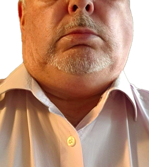 Office Fat Guy And Double Chin Developing