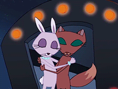 narootos:  narootos:  narootos:  remember that episode of courage the cowardly dog where courage helped this bunny escape her abusive boyfriend and reunited her with her best friend (and def crush) kitty   gfs 4 sure  when u just made this post yesterday