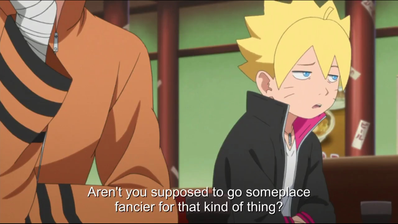 hyuugas-are-stoic:  I absolutely imagined it this way, boruto thinking how cheap