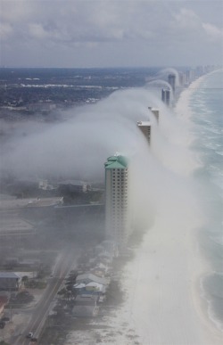 Engulfed (fog rolling over highrises at Panama