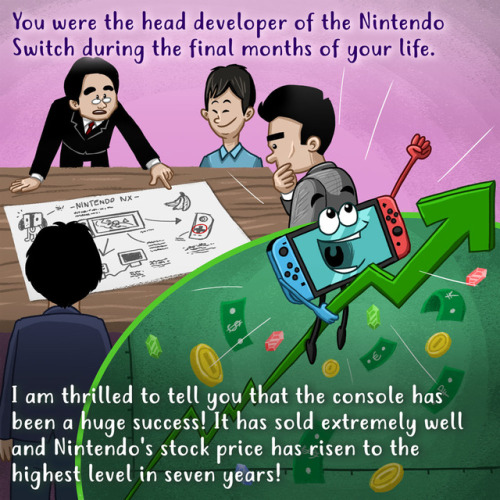 jinxii-infinity:  This comic has been reposted with permission from the original artist. I found this excellent and touching comic by Reddit user    AbelHagen earlier. Happy Birthday Satoru Iwada! Nintendo is doing just fine. 