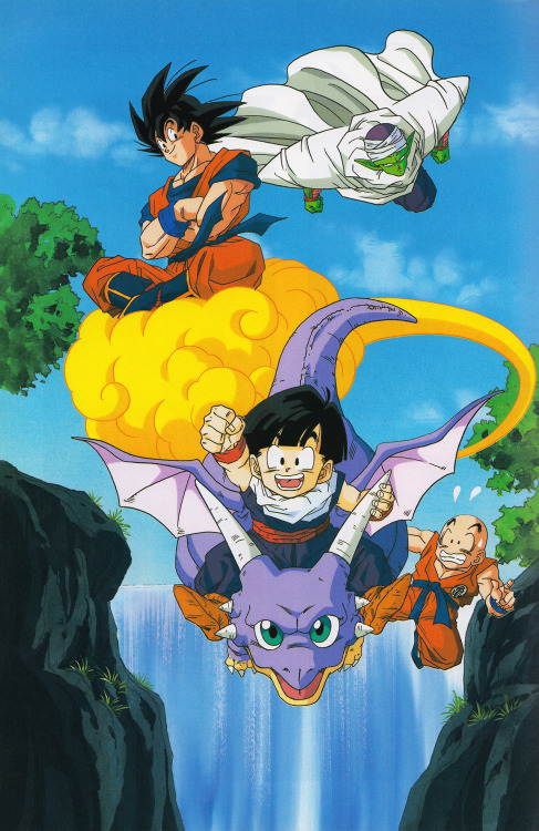 80s90sdragonballart:  artbookisland:  Scan from “Daizenshuu TV Animation Part 3″. Click picture for HD scan.   Larger, higher res scan of this image.