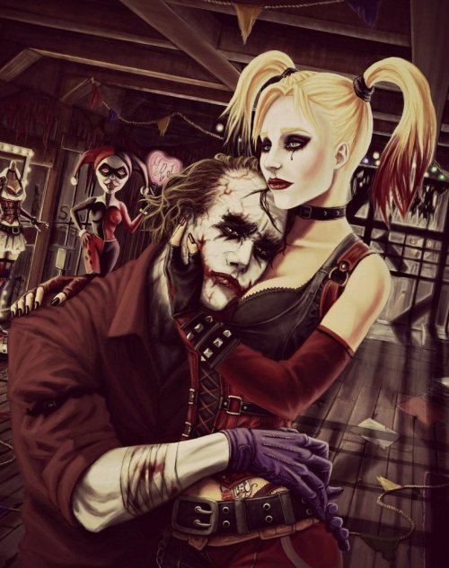 playstationgirl: Joker &amp; Harley Quinn /// Ary-neko
