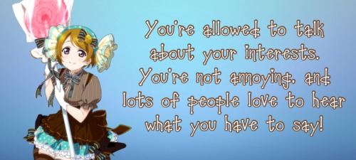 positivityfromlovelive:  Positivity from Hanayo!