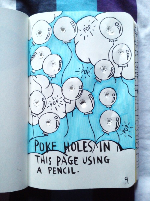 POKE HOLES IN THIS PAGE USING A PENCIL Check out my other pages at http://wreckthis365.tumblr.com/