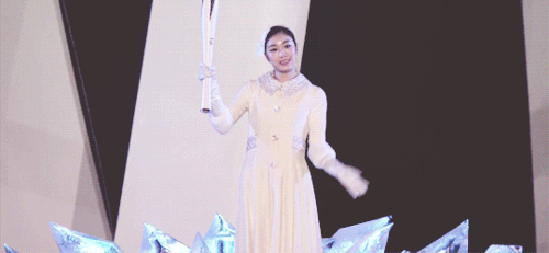 chatnoirs-baton:Yuna Kim, lighter (light of my life) of the Olympic Cauldron at the 2018 Pyeongchang