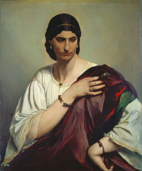 Anselm Feuerbach - Half-Length Portrait of a Roman Woman (1862-1866)