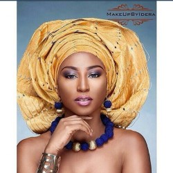 nigerianwedding:  Beautiful 😍!  Make up - @Makeupbyidera Photographer - @ao_photography Model - @ohemaaghana #NigerianWedding #makeupandgele #Makeup #asooke 