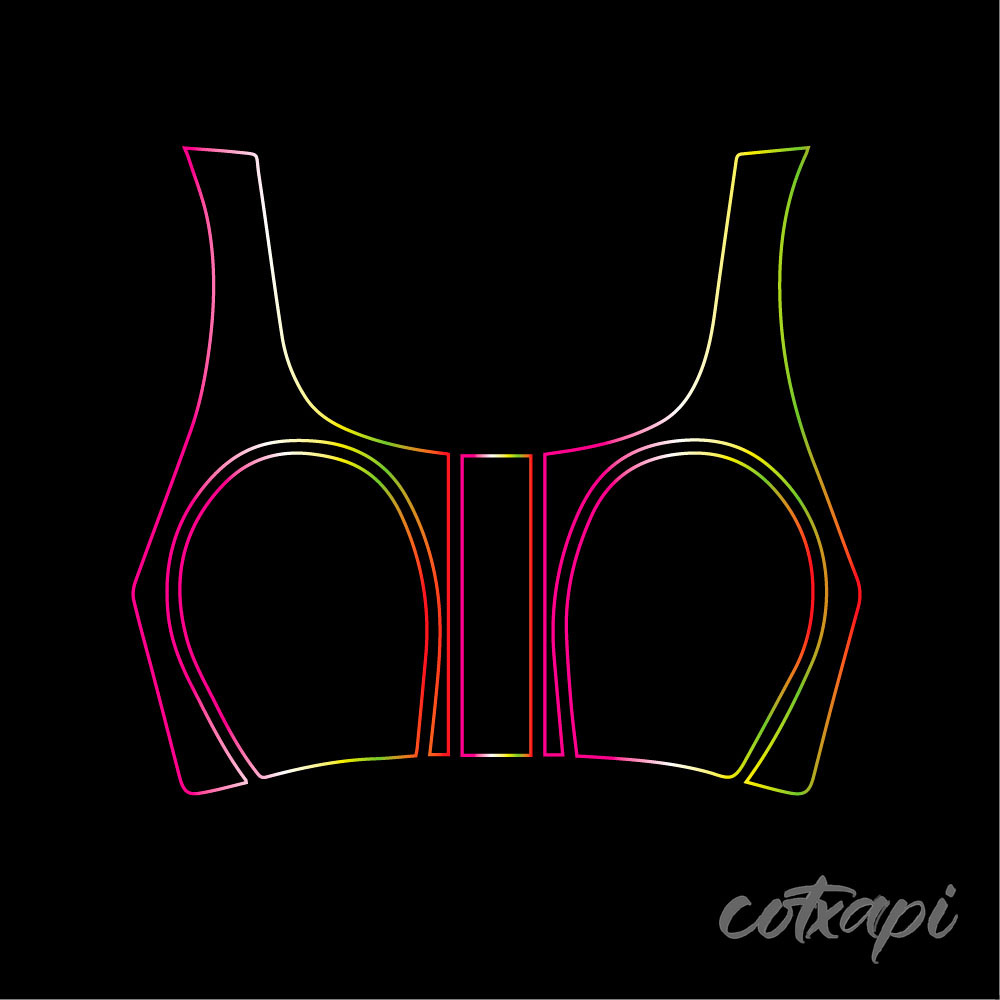 Ladies Bra Design Bikini outline Panty Underwear style in vector art