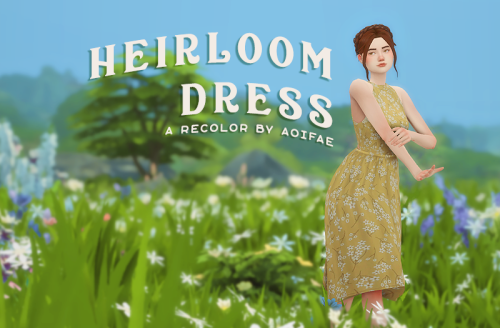 aoifae:heirloom dress recolor by aoifaethis is another one of @magnolianfarewell‘s beautiful d