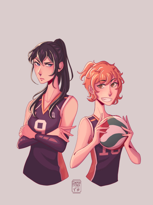 genderbent kagehina for practice sketches! ref credit: https://www.pinterest.ph/pin/7937595030727078