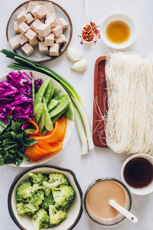 Tofu Noodle Stir-Fry with Spring Vegetables / Recipe