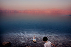  Girls from a West Bank village cool off