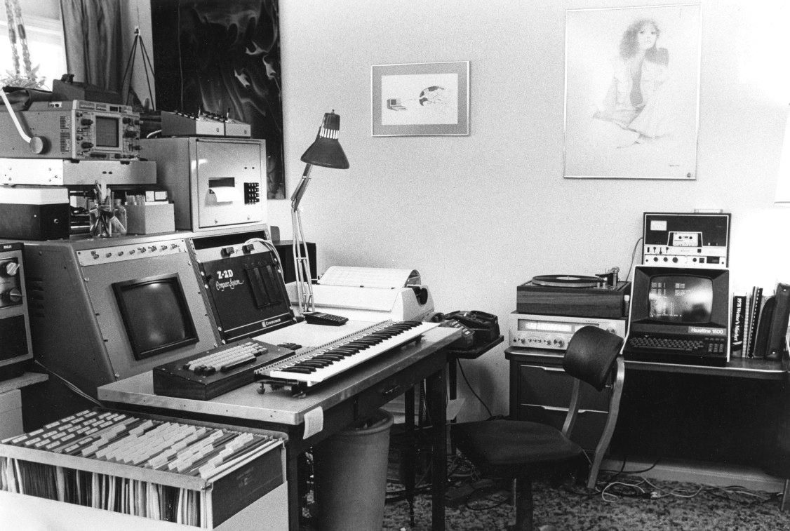 Self-archaeology by the perennially brilliant Steven K. Roberts:
“…here was my living room in April, 1978 (photo by Doug Fowley for my Byte magazine article about polyphonic keyboard interface design). So many memories in this photo, including hours...