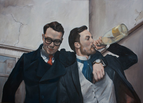 huariqueje:  Champagne   -      Roeland Kneepkens  , 2012  Dutch, b. 1978-  Oil on canvas  
