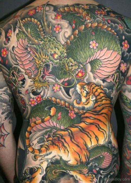 Blondebrainpower:the Tiger, Symbol Of Fire, And The Dragon, Symbol Of Water, Are