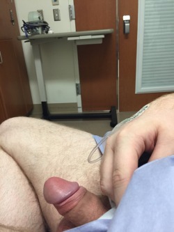 fuckyeahbarrettlong:  Got horny at the hospital today. I was hoping my hot nurse would walk in and use me. 