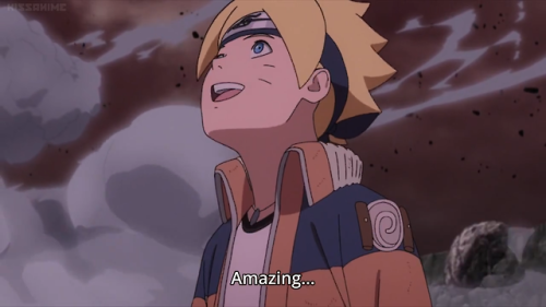 Foolish Uzumaki boys wearing their admiration on their (torn) sleevesBoruto: episode 65