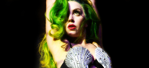 venuswarhol:  Lady Gaga - Seashell bikini 