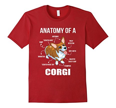 whirelez:Anatomy of a Corgi T-Shirt Funny Dog ShirtPerfect Shirt for people who are corgi welsh love