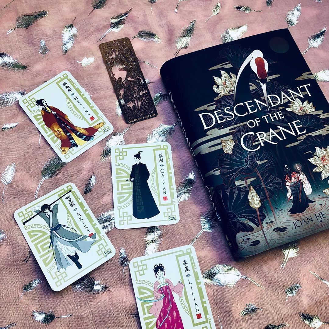 akzfineart:
“I meant to post this so long ago but look at the incredible swag I received for preordering DESCENDANT OF THE CRANE by @joanhewrites 😍😍 I was also lucky enough to get a rose gold bookmark, which is sooo pretty! I’m so excited to read...
