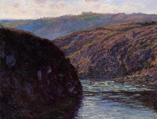 artist-monet: Valley of the Creuse, Afternoon Sunlight, 1889, Claude Monetwww.wikiart.org/en