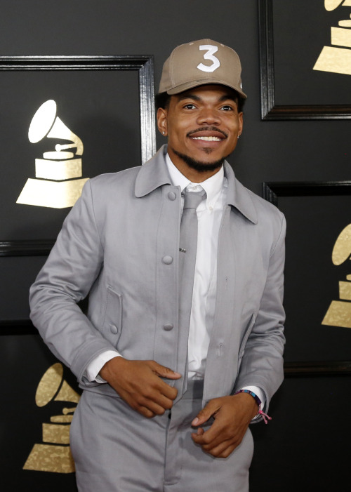 celebsofcolor:Chance The Rapper attends The 59th GRAMMY Awards at STAPLES Center on February 12, 201