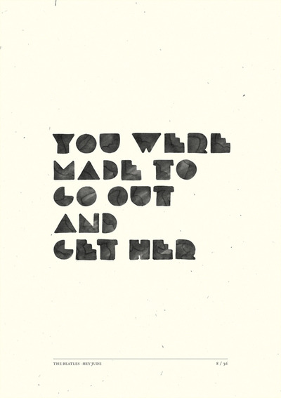 martinekenblog:   Hey JudeIllustrated lyrics by Stefano Agabio        