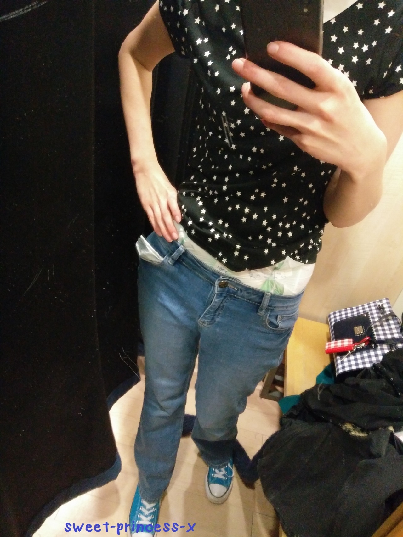 sweet-princess-x:  Just trying a few things on in Primark with my bestie. And of