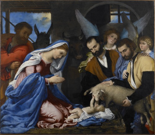 Adoration of the Shepherds, by Lorenzo Lotto, Pinacoteca Tosio Martinengo, Brescia.