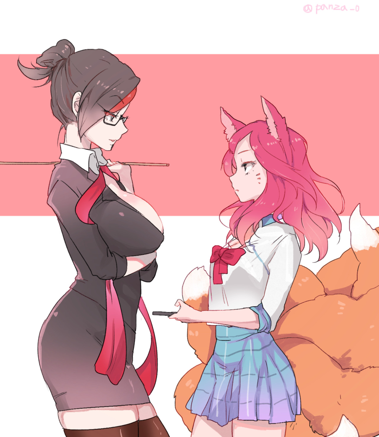 league-of-legends-sexy-girls:  Fiora and Ahri 