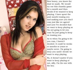 chastity-captions:  http://chastity-captions.tumblr.com